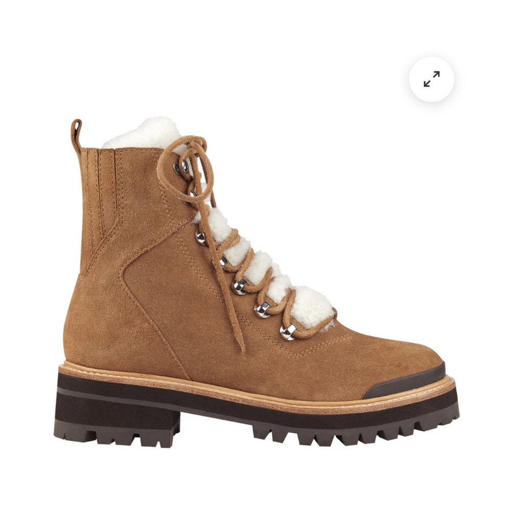 Brown Winter Rain Boots with Lace-Up Design and Chunky Sole